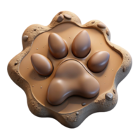 impressive modern Urban Fox Paw Print Cutout Track in Mud professional png