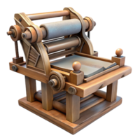 magnificent abstract Vintage Printing Press with Foreign Type Transparent Background genuine png