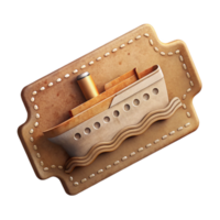 magnificent minimalist Vintage Steamship Ticket First Class Cabin Cutout high resolution png