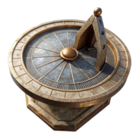 stunning abstract Vintage Sundial Top View Isolated png