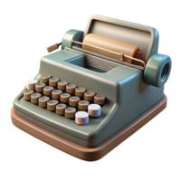elegant rustic Vintage Typewriter with Foreign Alphabet Keys Transparent Background exclusive png