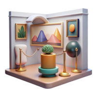 impressive traditional Virtual Art Gallery with Interactive Exhibits Cutout high resolution png