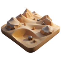 stunning artistic Virtual Desert Landscape with Sand Dunes Isolated original png