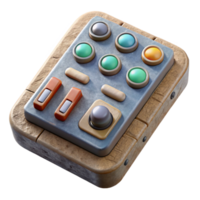 serene vintage Virtual Control Panel with Buttons and Sliders Cutout high quality png