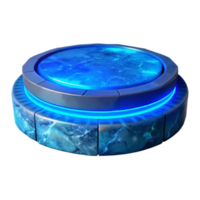 stunning rustic Virtual Floating Platform with Blue Glow Cutout exclusive png