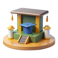 magnificent vintage Virtual Graduation Ceremony Stage Isolated png