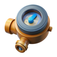 magnificent creative Water Meter Digital Display Close Up Element png