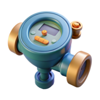 dramatic contemporary Water Meter Digital Display Close Up Element original png