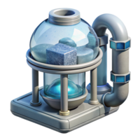 dramatic artistic Water Recycling System in Space Colony Transparent Element premium png