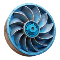 serene artistic Water Turbine Cross Section Illustration Isolated png
