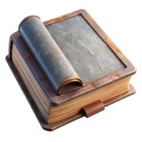 magnificent abstract Weathered Book with Blank Pages Transparent Background high quality png