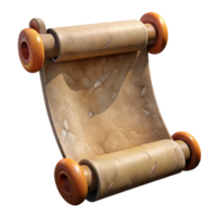 dramatic classic Weathered Scroll Transparent Background png