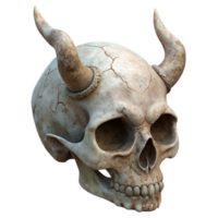 wonderful rustic Weathered Skull with Horns Transparent Background high quality png