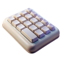 serene rustic Wireless Keyboard White Keys Isolated Element high resolution png