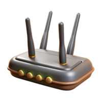 serene modern Wireless Router Multiple Antennas Transparent Background png