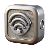 extraordinary abstract Wireless Speaker Icon Silver Finish Cutout original png