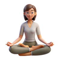 impressive rustic Woman Meditating in Lotus Position Transparent Background high resolution png