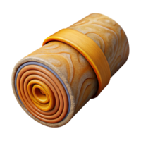 extraordinary rustic Yoga Mat Rolled Up Top View Transparent Background original png