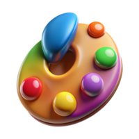 magnificent contemporary Zero G Art Studio with Colorful Paints Isolated premium png