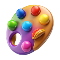 wonderful artistic Zero G Art Studio with Colorful Paints Isolated original png