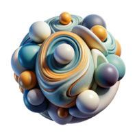 serene rustic Zero Gravity Abstract Art Creation Isolated Element png