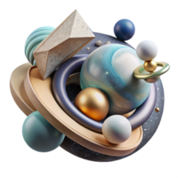 stunning classic Zero Gravity Abstract Art Creation Isolated Element high resolution png
