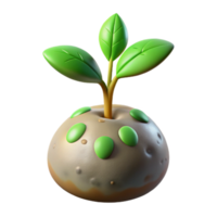 elegant abstract Zero Gravity Plant Sprout Green Shoots Isolated exclusive png