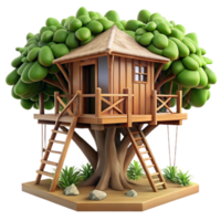 dramatic modern Secluded Treehouse Forest Canopy Isolated high resolution png