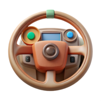 elegant vintage Self Driving Car Dashboard View Isolated professional png