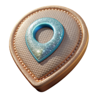 beautiful minimalist Sequin Embroidered Patch Closeup Transparent Background high quality png