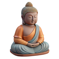 elegant vintage Serene Buddha Statue Side View Isolated on Transparent Background authentic png