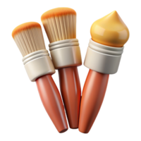 dramatic artistic Set of Paintbrushes Various Sizes Isolated on Transparent Background premium png