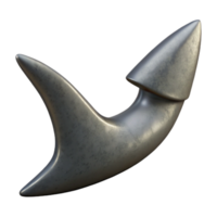 stunning rustic Shark Tail Fin Powerful Gray Transparent Background original png