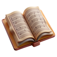wonderful abstract Sheet Music Open Book Cutout Transparent Background professional png