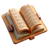 elegant classic Sheet Music Open Book Cutout Transparent Background original png