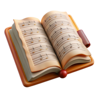 stunning minimalist Sheet Music Open Book Cutout Transparent Background high quality png