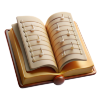 serene classic Sheet Music Open Book Cutout Transparent Background png