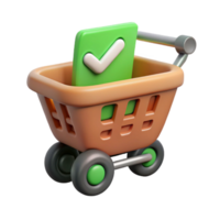 magnificent abstract Shopping Cart Icon with Green Checkmark Transparent Background authentic png