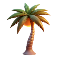 magnificent abstract Silhouette Palm Tree Sunset View Isolated Element high resolution png
