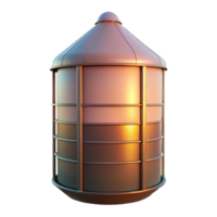 dramatic rustic Silo at Sunset Transparent Element high resolution png