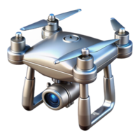 serene rustic Silver Drone with Camera Transparent Background high quality png