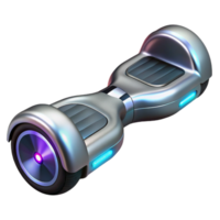 stunning rustic Silver Hoverboard with Led Lights Isolated authentic png