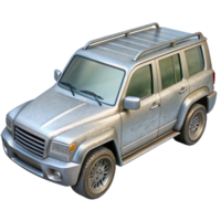 magnificent contemporary Silver Suv Three Quarter View Transparent Background high quality png