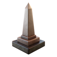 magnificent abstract Simple Obelisk Profile View Isolated authentic png