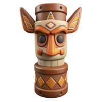 serene rustic Simple Totem Pole Tribal Design Cutout high quality png