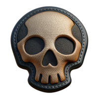 elegant creative Skull Patch Embroidered Black Isolated authentic png