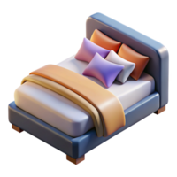 magnificent abstract Sleep Hygiene Icon Bed with Pillow Isolated detailed png