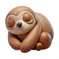 magnificent classic Sleeping Sloth Close Up Cutout high quality png