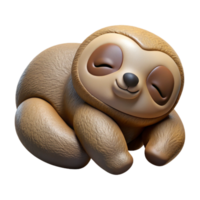 dramatic rustic Sleeping Sloth Close Up Cutout exclusive png