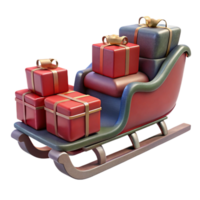 wonderful creative Sleigh with Presents Transparent Background Cutout high resolution png